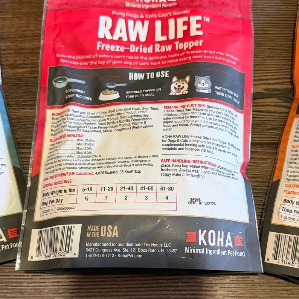 Raw Life Freeze Dried Meal Toppers - 3 Packages